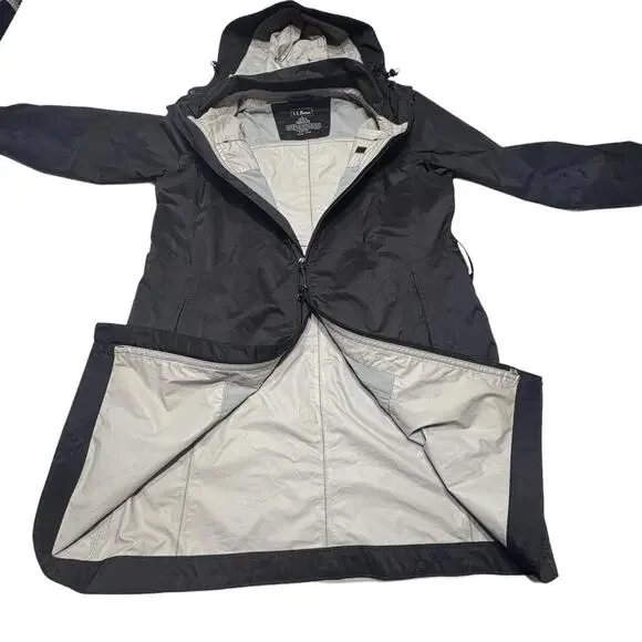 LL Bean Rain Jacket/Trench Coat Women's Large - Picture 7 of 16
